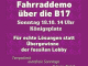 Fahrraddemo auf der B17 "autofreier Sonntag"